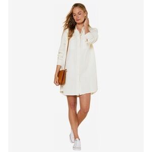OUTERKNOWN Women’s Cream Linen Blend Utility Dress Size XS